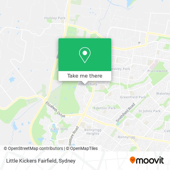 Little Kickers Fairfield map