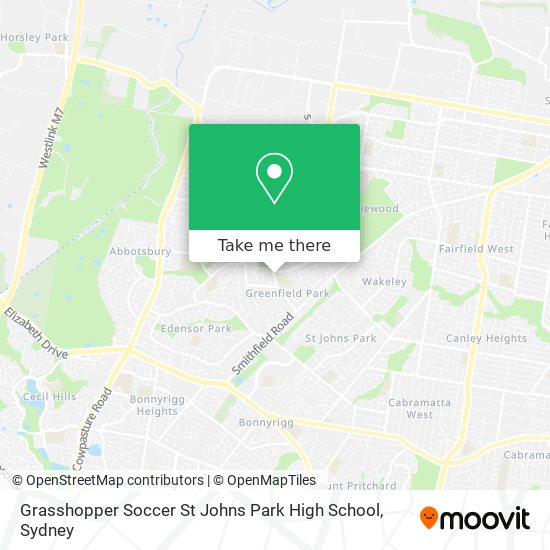 Mapa Grasshopper Soccer St Johns Park High School