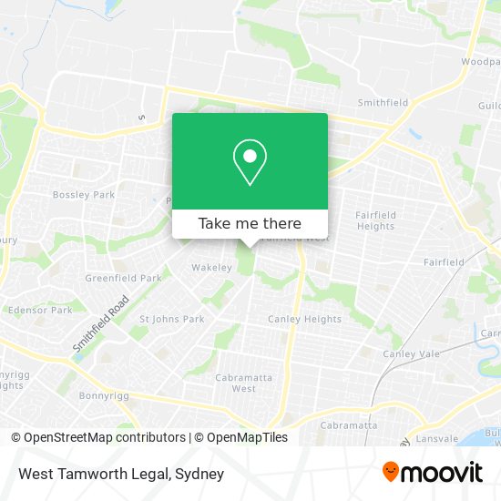 Mapa West Tamworth Legal