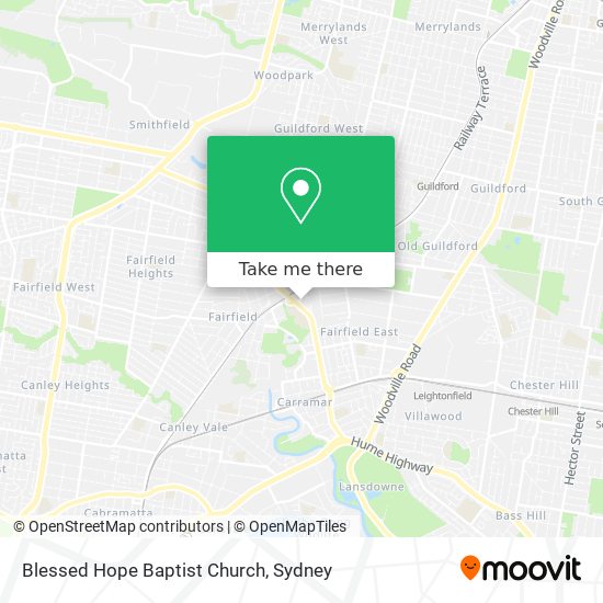 Mapa Blessed Hope Baptist Church