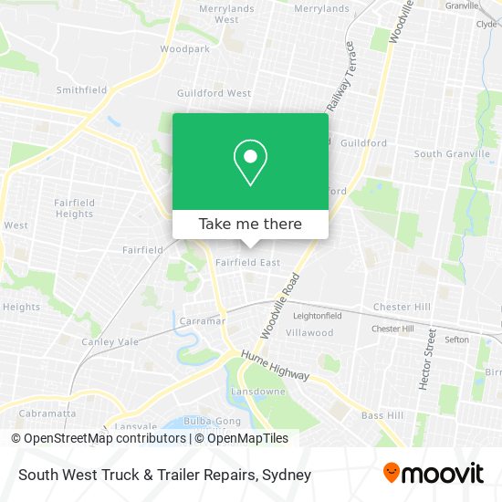 South West Truck & Trailer Repairs map