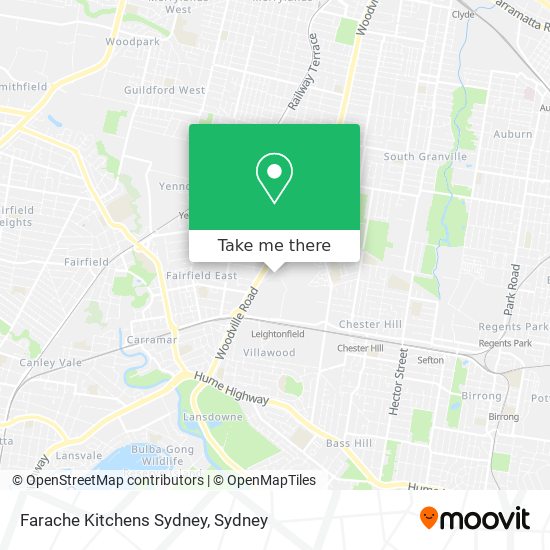 Farache Kitchens Sydney map