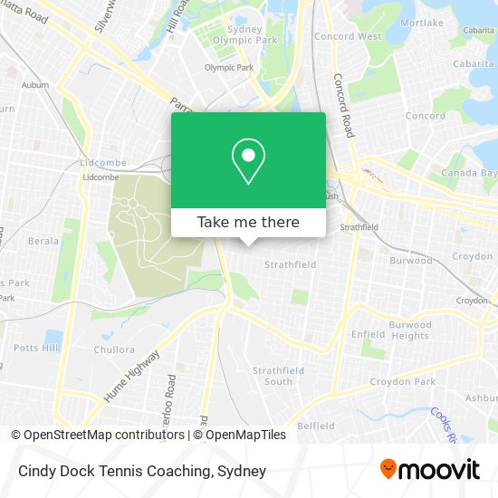 Mapa Cindy Dock Tennis Coaching