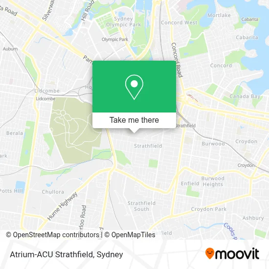 Mapa Atrium-ACU Strathfield