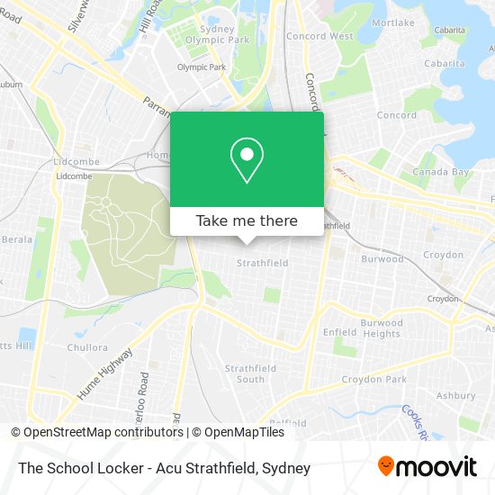 The School Locker - Acu Strathfield map