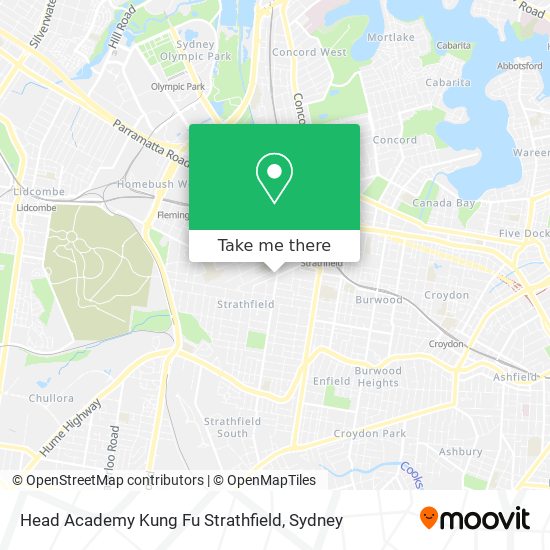 Head Academy Kung Fu Strathfield map