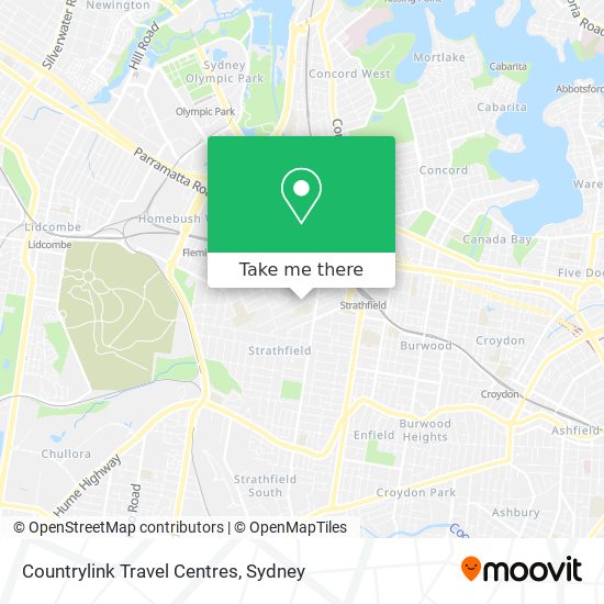 Countrylink Travel Centres map