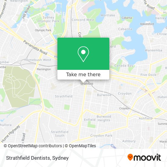 Strathfield Dentists map