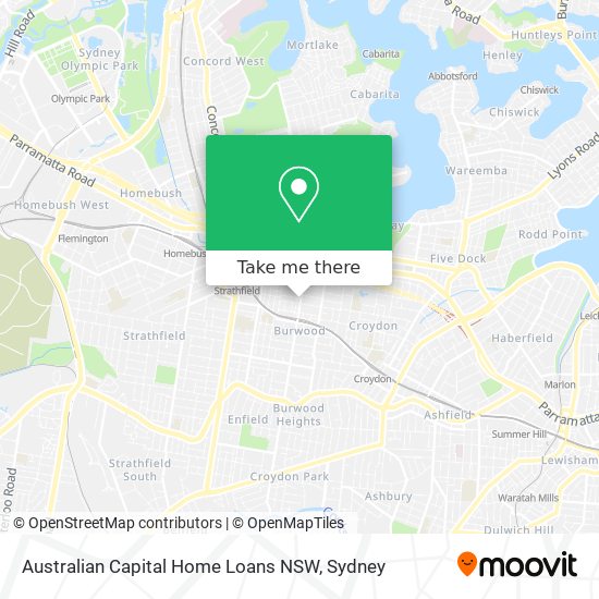 Mapa Australian Capital Home Loans NSW