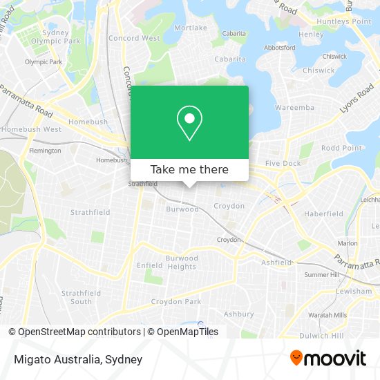Migato Australia map