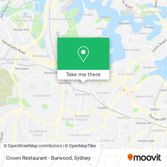 Crown Restaurant - Burwood map