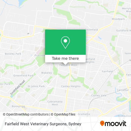 Fairfield West Veterinary Surgeons map