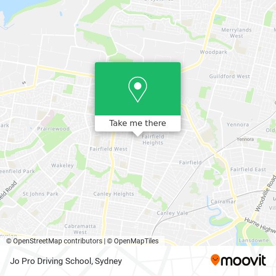 Jo Pro Driving School map