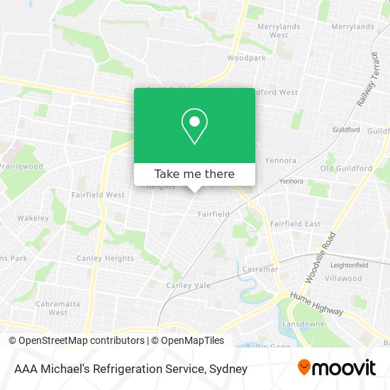 Mapa AAA Michael's Refrigeration Service