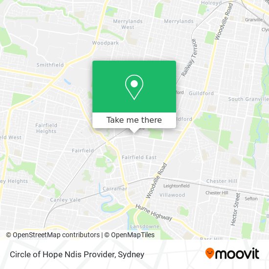 Mapa Circle of Hope Ndis Provider