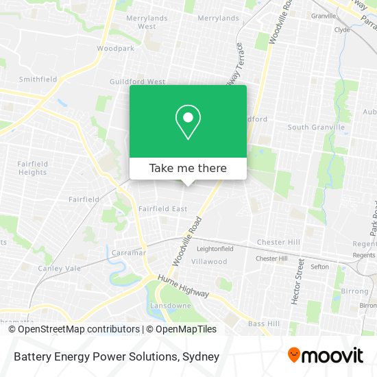 Battery Energy Power Solutions map