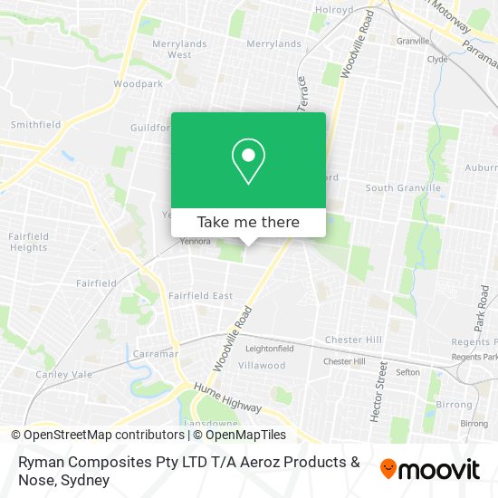 Ryman Composites Pty LTD T / A Aeroz Products & Nose map