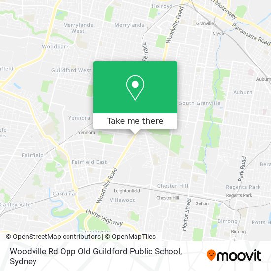 Woodville Rd Opp Old Guildford Public School map