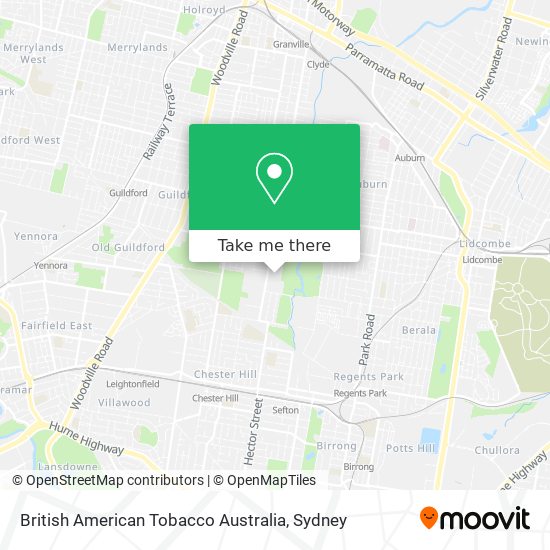 Mapa British American Tobacco Australia