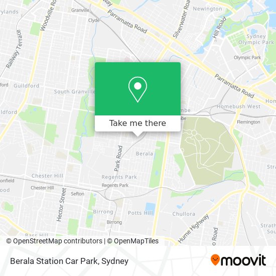 Berala Station Car Park map