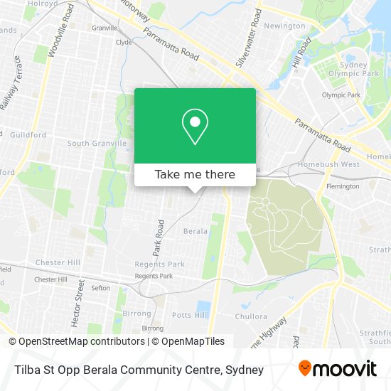 Mapa Tilba St Opp Berala Community Centre