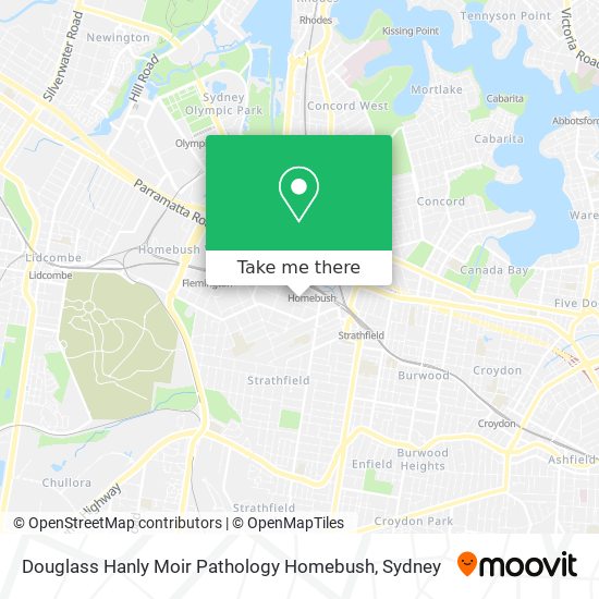 Douglass Hanly Moir Pathology Homebush map