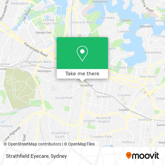 Strathfield Eyecare map