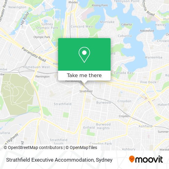 Mapa Strathfield Executive Accommodation