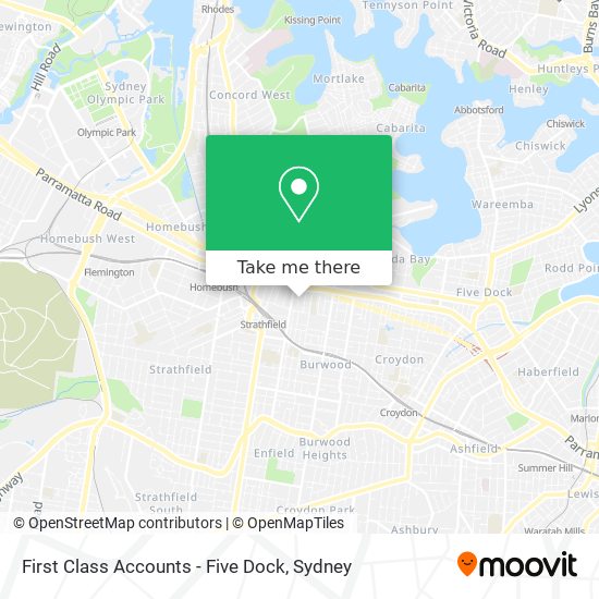 First Class Accounts - Five Dock map
