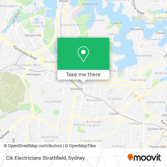 Mapa Cik Electricians Strathfield