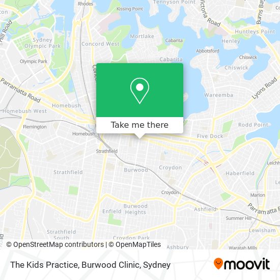 The Kids Practice, Burwood Clinic map