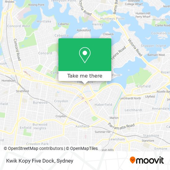 Kwik Kopy Five Dock map