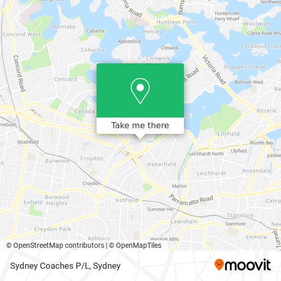 Mapa Sydney Coaches P/L