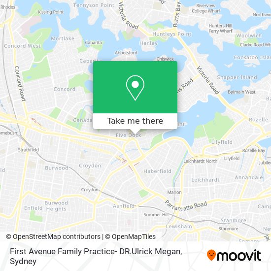 Mapa First Avenue Family Practice- DR.Ulrick Megan