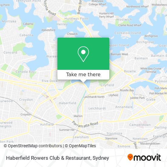 Mapa Haberfield Rowers Club & Restaurant