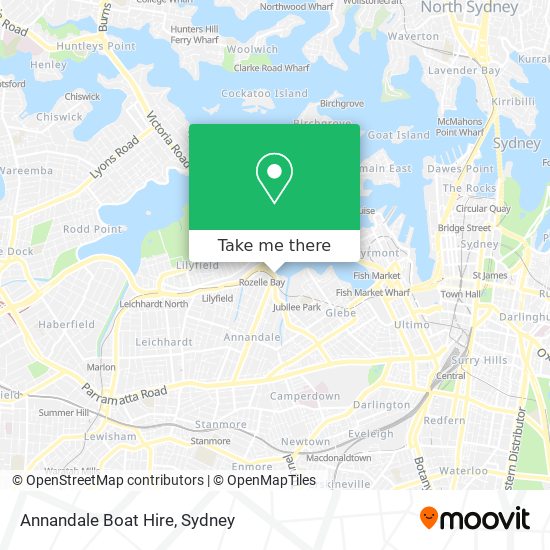 Mapa Annandale Boat Hire