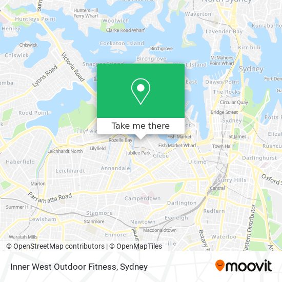 Inner West Outdoor Fitness map