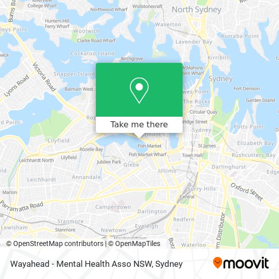 Wayahead - Mental Health Asso NSW map