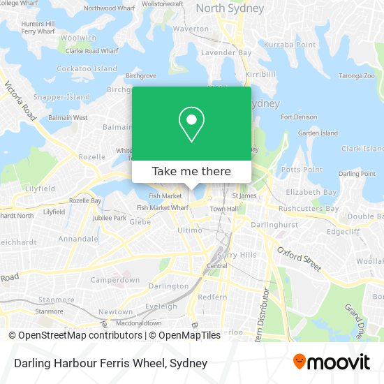 Mapa Darling Harbour Ferris Wheel