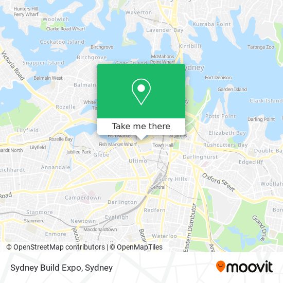 Mapa Sydney Build Expo