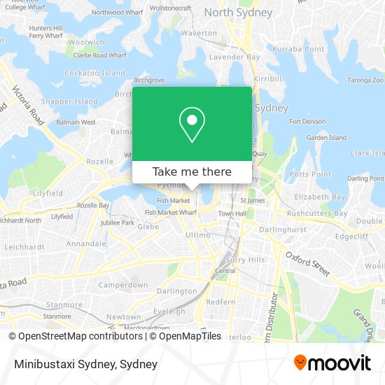 Minibustaxi Sydney map