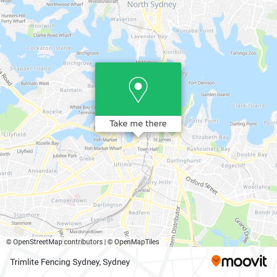 Mapa Trimlite Fencing Sydney