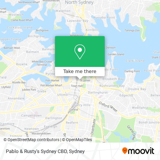 Mapa Pablo & Rusty's Sydney CBD