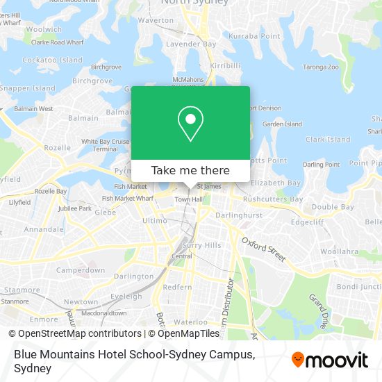 Blue Mountains Hotel School-Sydney Campus map