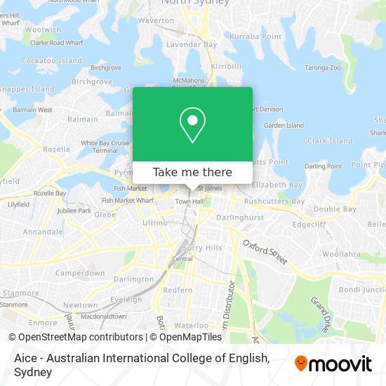 Aice - Australian International College of English map