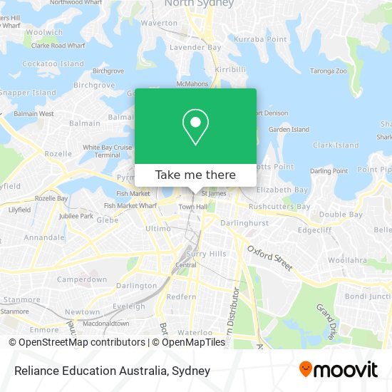 Mapa Reliance Education Australia