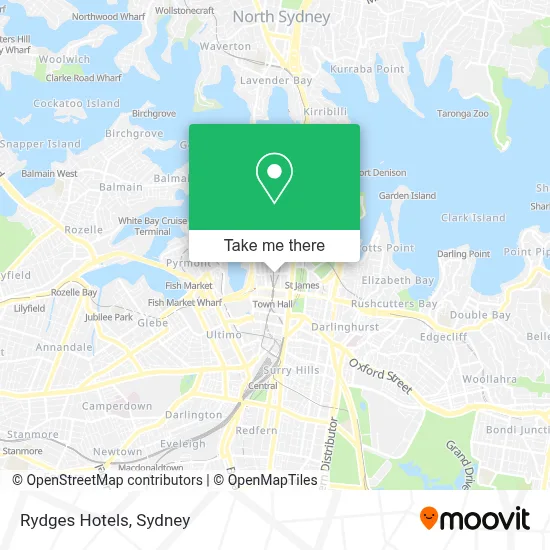 Rydges Hotels map