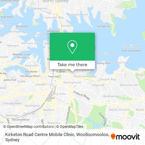 Kirketon Road Centre Mobile Clinic, Woolloomooloo map