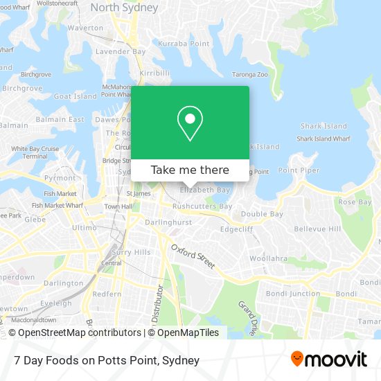 7 Day Foods on Potts Point map