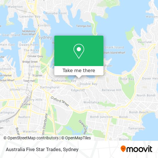 Australia Five Star Trades map